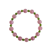 OZ Dorothy Series PL1003 Purple Malaysian Rose Quartz & Nephrite Bracelet
